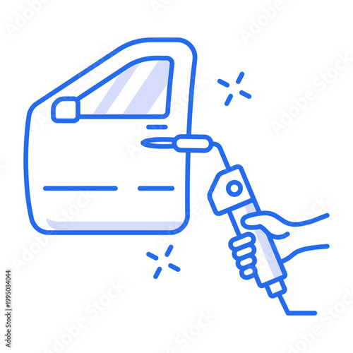 Line style icon of welding machine