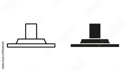 Vector illustration of two different colored stovetop burner covers side by side on white background