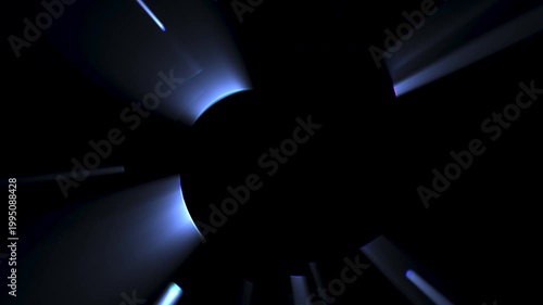 White and Purple Light Beams Radiant Rotation Loop Animation Abstract Background