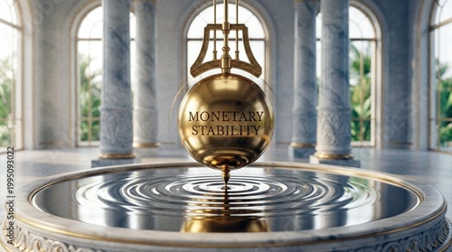 Golden pendulum labeled 