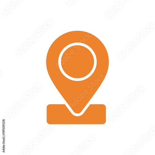 Free Download Orange Location Pin Icon on White Background - Navigation and Travel Symbol - GFXLoad
