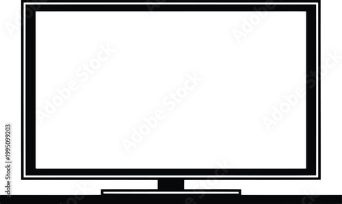 Black and white of a modern television set tv set crt television vintage tv desi