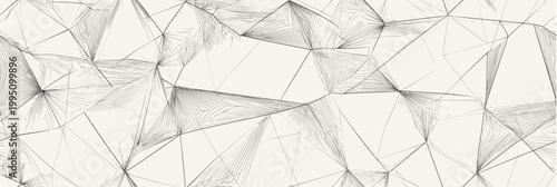 Seamless parametric geometric lines forming abstract pattern. Minimal black lines creating a repeating technical grid background