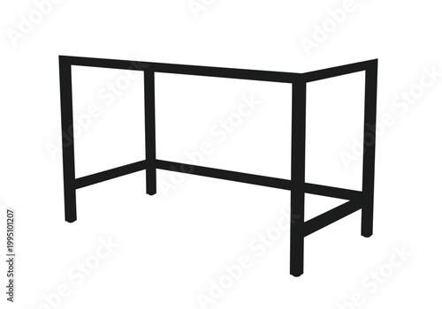 Black line of a simple chair, minimalist black line chair furniture