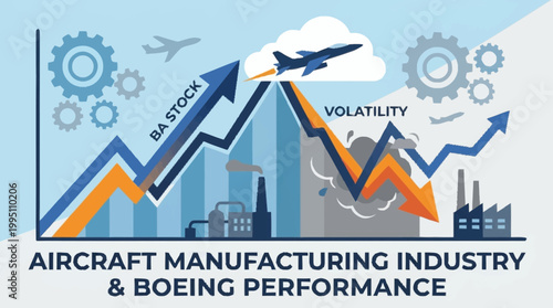 Aircraft Manufacturing Industry and Boeing Performance: Analyzing Stock Trends and Volatility with Industrial Growth.