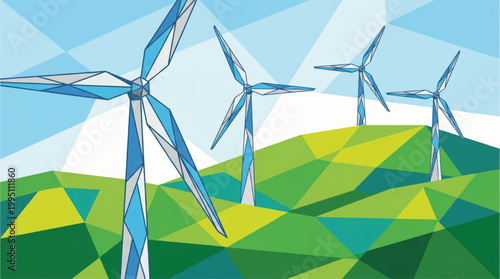 Geometric wind turbines for renewable energy concept