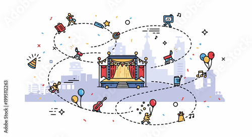 Stage Performance and Celebration Journey.