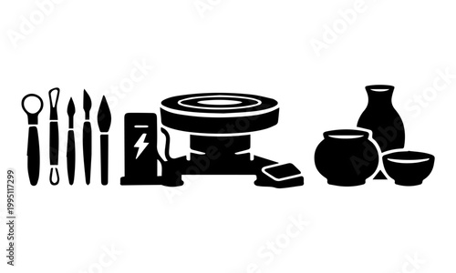 set of kitchen utensils