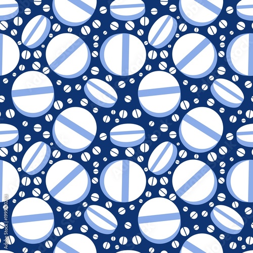 Medicine seamless pills pattern for wrapping paper and doctor clothes and packaging and medical accessories