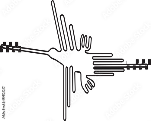 Peru Nazca Lines Hummingbird Silhouettes Low Competition