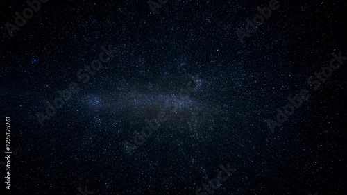 Expansive view of a starry night sky with swirling galaxies and cosmic dust. Captivating visual representation of the universe's vastness and mystery