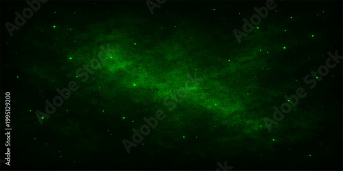 Cosmic expanse of glowing nebula, radiant emerald, illuminating the canvas of space with stellar luminosity.