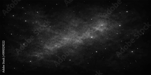 celestial canvas displaying a captivating array of stars twinkling amidst vast, nebulous clouds, a scene filled with cosmic wonder.