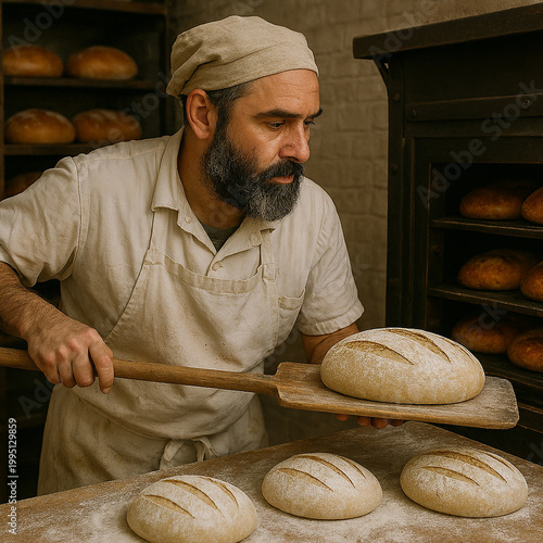 baker overbaking bread AI generated