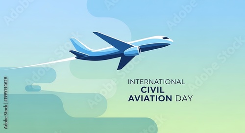 Blue airplane flying through bright sky
