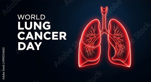 World lung cancer day banner
