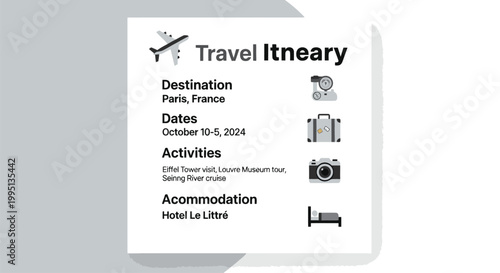 Travel Itinerary Document Closeup 1.