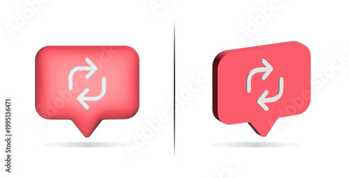 Social Media Notification Repost Icon, repost Icon.