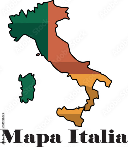 mapa italia logo icon vector white background