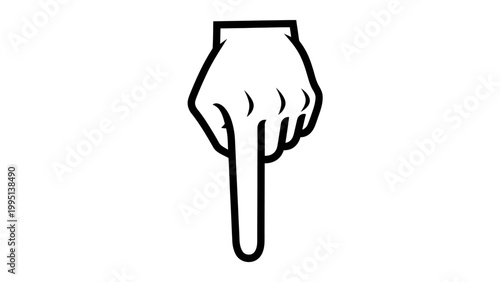 Hand pointing down, index finger gesture, direction, indication, click, tap, below, below