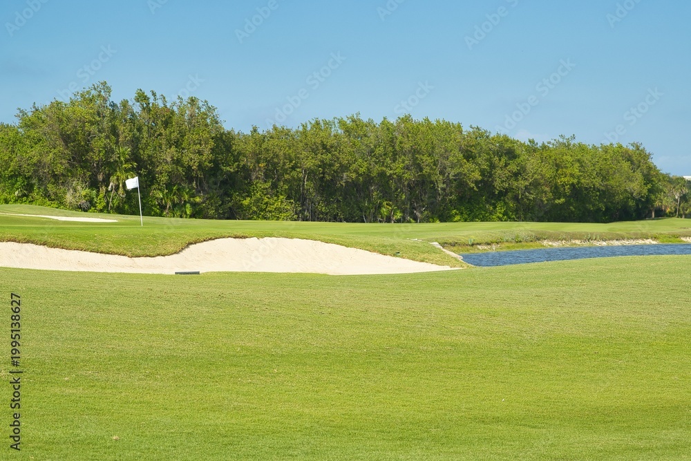 Fototapeta premium Golf Course on a sunny overcast day.
