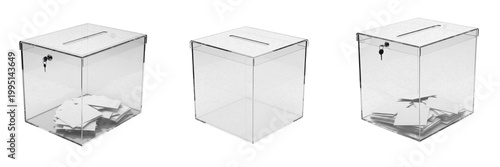 Quadro su tela Transparent Acrylic Ballot Box for Voting, Suggestion Box for Office, Clear Donation Bin with Slot, Square Plastic Display Case, Feedback Collection Container, Secure Voting Box