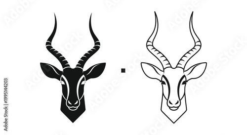 Antelope Horns Design: Unique Patterns for Art & Decor Vector