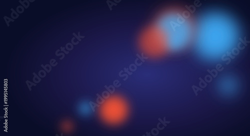 Glowing neon lights in dark blue background with bokeh effect in vibrant colors for nightclub decor