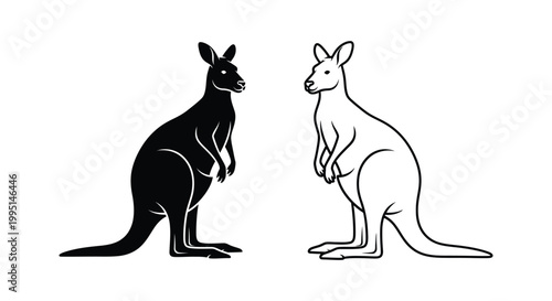 Kangaroo Animal Icon Design Vector Illustration Vector
