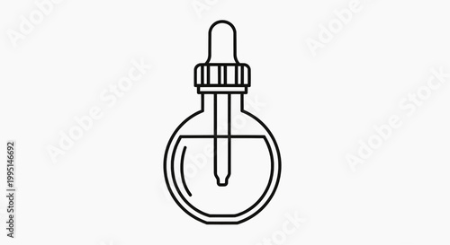 An illustration depicts a dropper bottle with liquid inside on a white background.