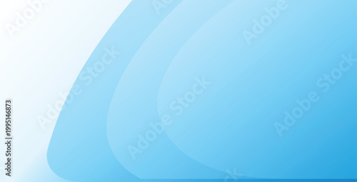 Abstract blue wave background, soft light blue gradient curves, minimalist corporate vector backdrop for business presentations and web design