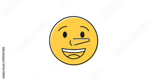 A cartoon smiley face emoticon.