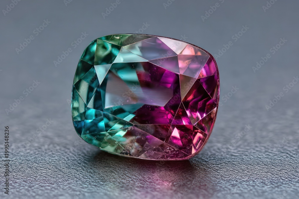 Fototapeta premium Vibrant Multicolor Faceted Gemstone Display