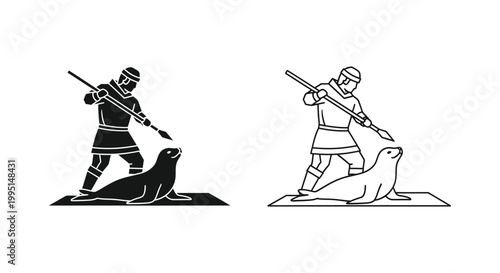 Ice Hockey Players Action Skating Techniques Guide Vector