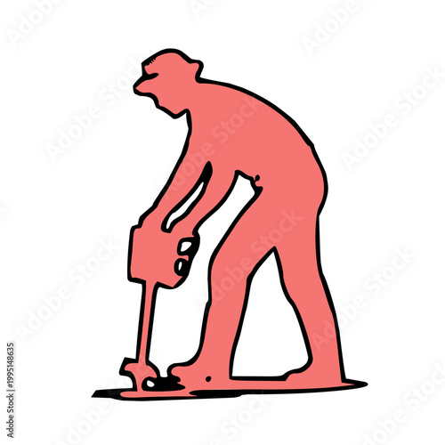 mine workers using drilling machines