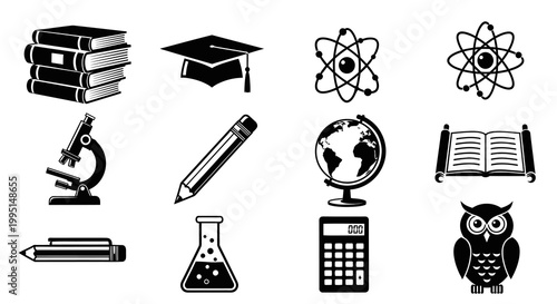 Academic Education and Science Symbol Set