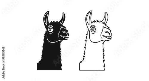 Cute Llama Cartoon Designs for Branding Vector