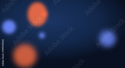 Colorful bokeh lights on dark blue background in vibrant party lighting for nightclub decor