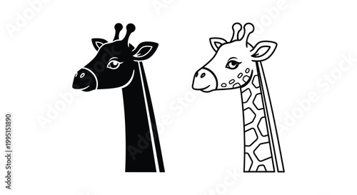 Cute Cartoon Giraffe Designs and Illustrations Vector