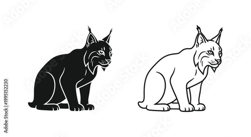 Cute Cat Breed Comparison: Siamese vs Himalayan Style Vector