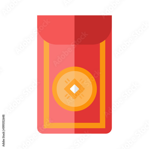Red envelope on white background.