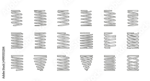 collection of different types of springs graphic resource for design