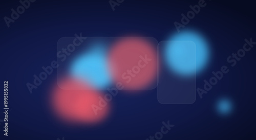Glowing neon lights in dark background with abstract bokeh effect for nightclub decoration