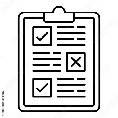 Survey Outline icon for Questionnaire and Feedback Form