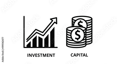 Financial growth and investment represented with a bold silhouette