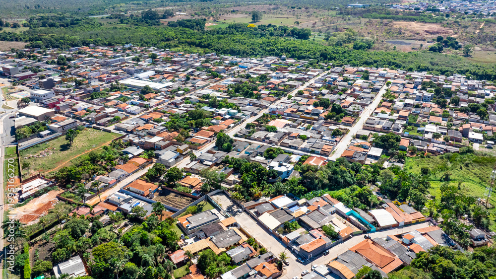 Obraz premium Planaltina is the oldest satellite city, established in 1859 on the banks of the São Bartolomeu River. Located 55 km from Brasília, it’s growing city with more than 450,000 residents. DF, Brazil 2025