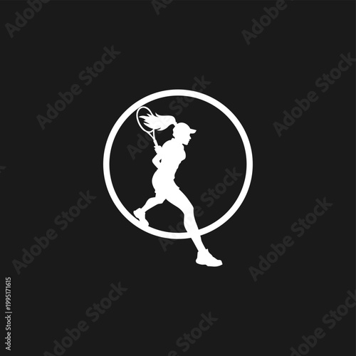 Tennis player vector logo design collection, tennis sport, tennis player illustration, style, movement, competition, sport, illustration, design, ball, icon, player, tournament, competition