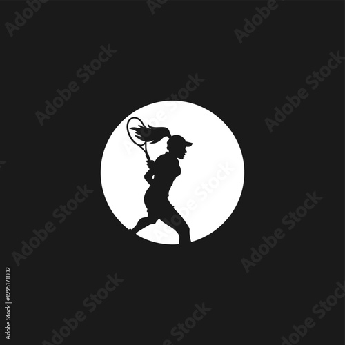Tennis player vector logo design collection, tennis sport, tennis player illustration, style, movement, competition, sport, illustration, design, ball, icon, player, tournament, competition
