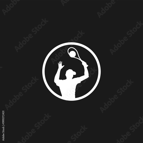 Tennis player vector logo design collection, tennis sport, tennis player illustration, style, movement, competition, sport, illustration, design, ball, icon, player, tournament, competition