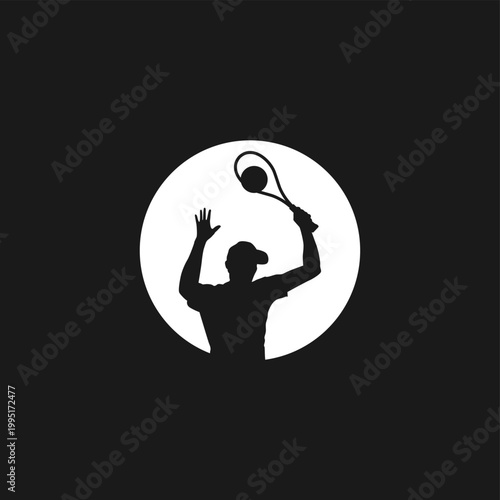 Tennis player vector logo design collection, tennis sport, tennis player illustration, style, movement, competition, sport, illustration, design, ball, icon, player, tournament, competition